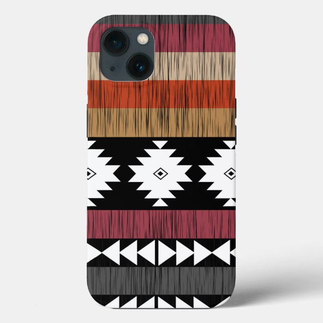 Native Ethnic Colourful Lines Pattern  Case-Mate iPhone Case (Back)