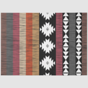 Native Ethnic Colourful Lines Pattern Tissue Paper