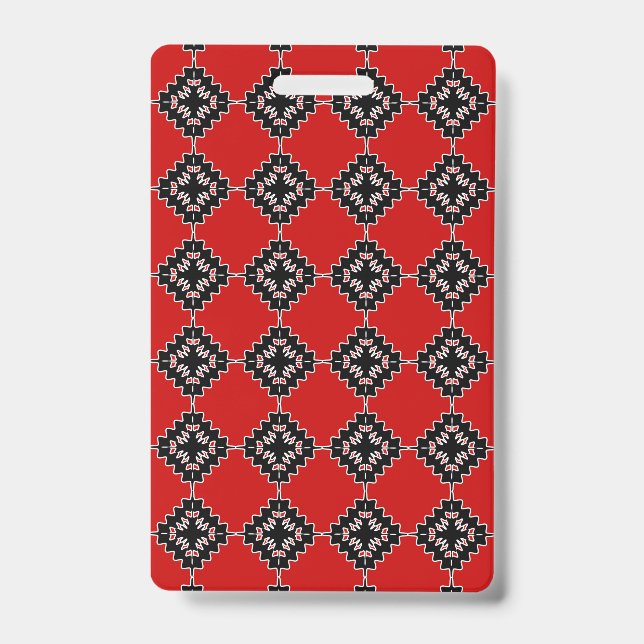 Native ethnic pattern ID badge (Front)
