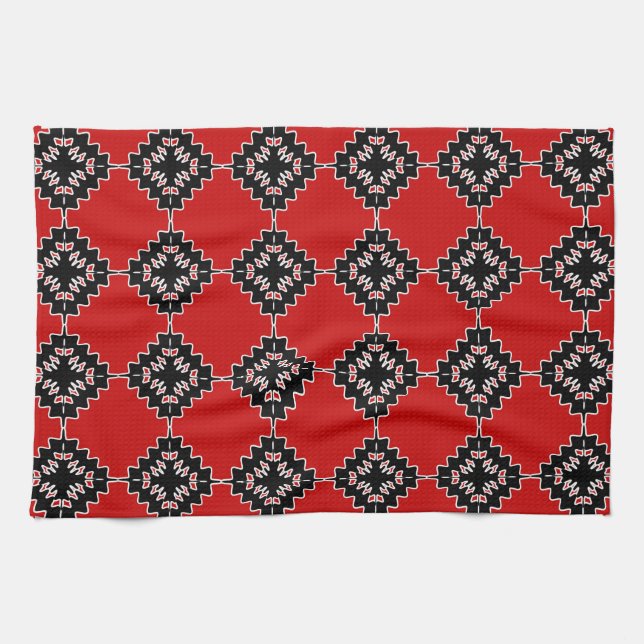 Native ethnic pattern tea towel (Horizontal)