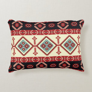 Native fabric. Geometric design kilim. Ethnic trib Decorative Cushion