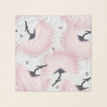 Native florals scarf<br><div class="desc">Pretty pale native-inspired floral in soft grays and pinks</div>