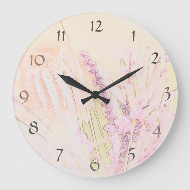 Native Flowers Wall Clock (Front)