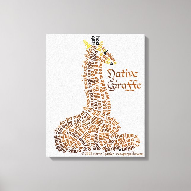 Native Giraffe Canvas Print (Front)
