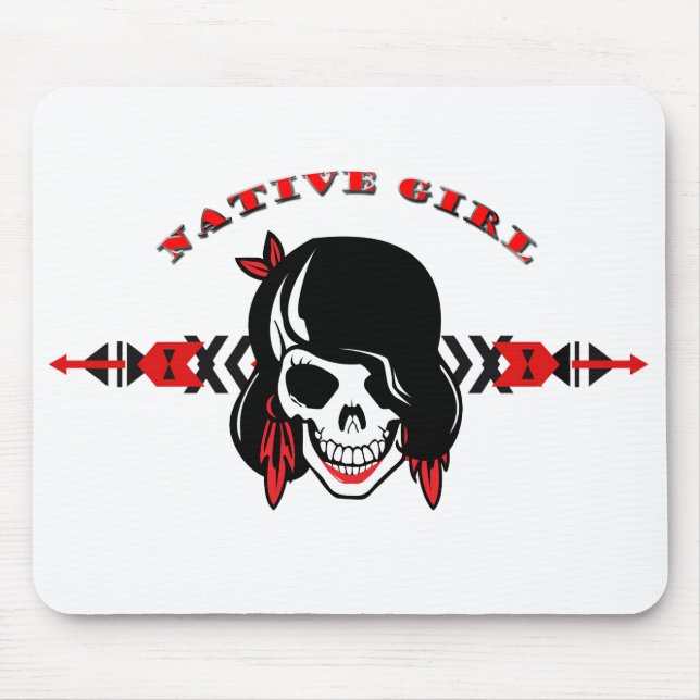 Native Girl Mouse Mat (Front)