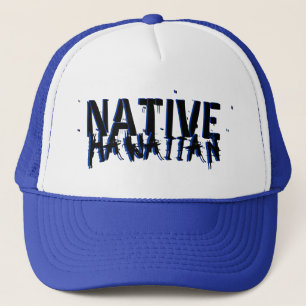 Native Hawaiian blue black hat