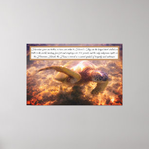 Native Hawaiian turtle Canvas Print