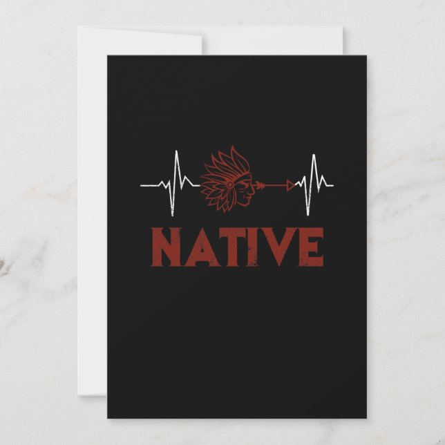 Native Heartbeat Native American Day Support Thank You Card (Front)