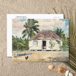 Native Huts, Nassau Winslow Homer Postcard