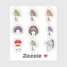 Native Indian Headdress Stickers