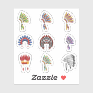 Native Indian Headdress Stickers