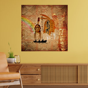 Native Indian Impressions Poster