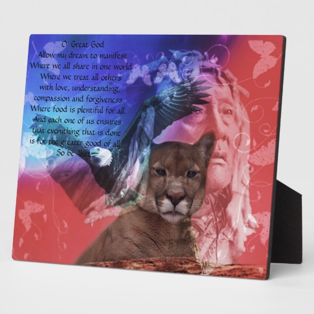 Native Indian Prayer Plaque (Side)