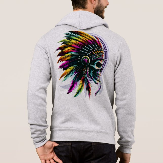 Native Indian Skull Hoodie (Back)