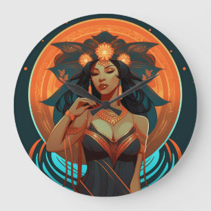 NATIVE INSPIRATION #2 LARGE CLOCK