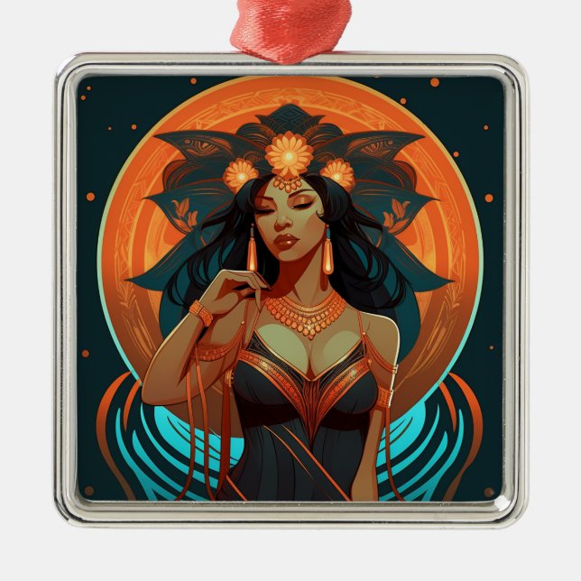 NATIVE INSPIRATION #2 METAL TREE DECORATION (Front)