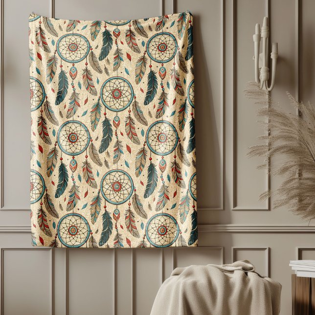 Native-Inspired Blanket Cosy Heritage dreamcatcher (Native-Inspired Blanket Cozy Heritage dreamcatcher)