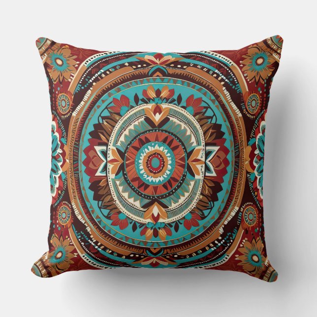 Native Inspired Geometric Cushion (Front)