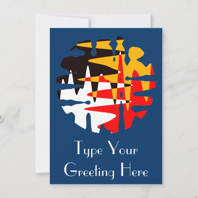 Native Invitations Personalised Four Nations Card (Front)