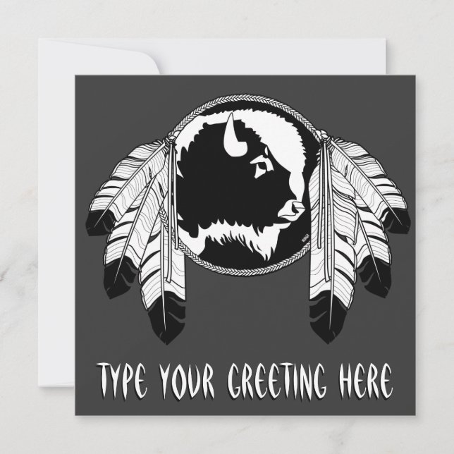 Native Invitations Personalised Native Art Cards (Front)