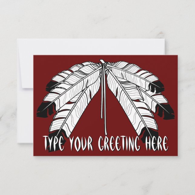 Native Invitations Personalised Native Art Cards (Front)