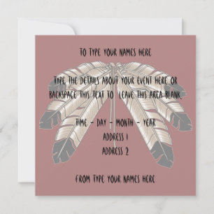 Native Invitations Personalised Native Art Cards