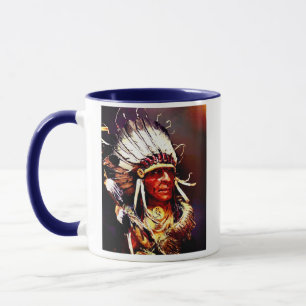 Native Kiowa Chief original art Mug