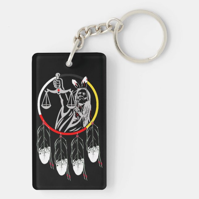 NATIVE LIVES MATTER KEY CHAIN (Back)