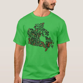 Native Map of Canada Indigenous CANADA 1 T-Shirt