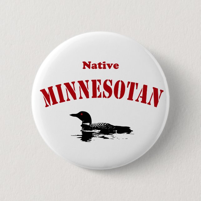 Native Minnesotan 6 Cm Round Badge (Front)