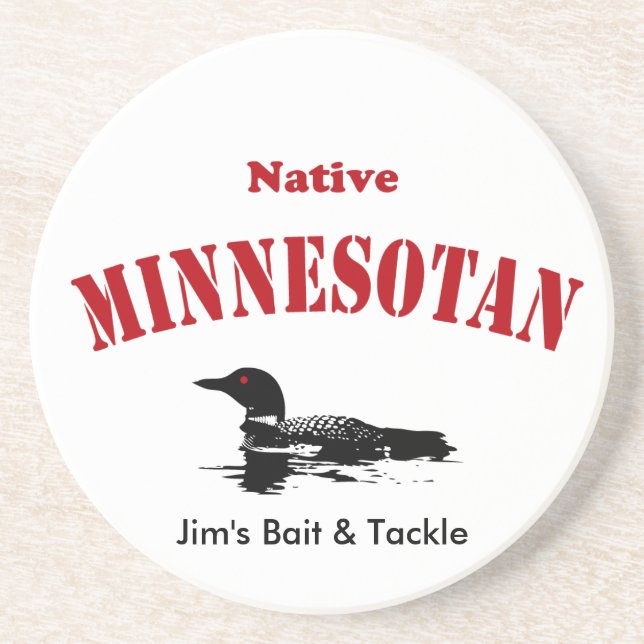Native Minnesotan - Custom Message Coaster (Front)