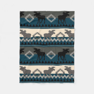 Native Moose Fleece Blanket
