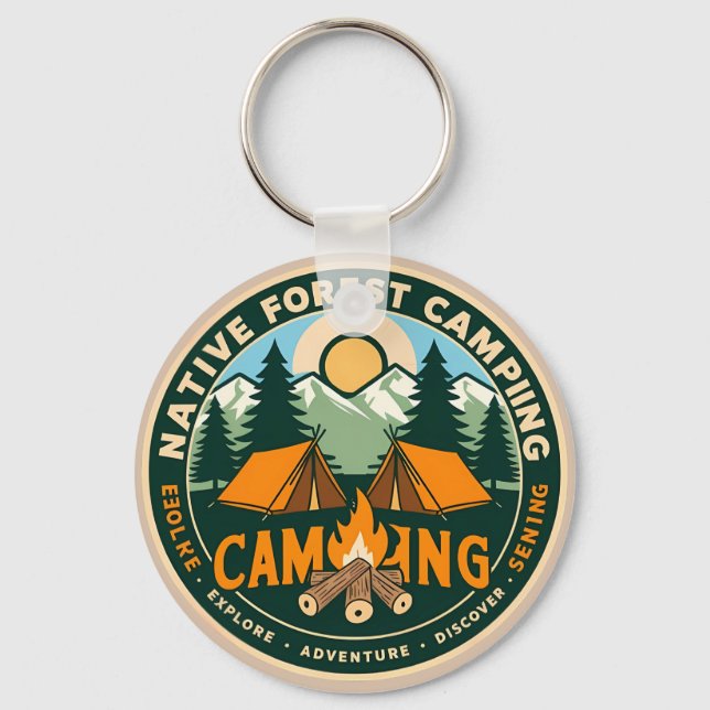 Native Mountain Camping Key Ring (Front)