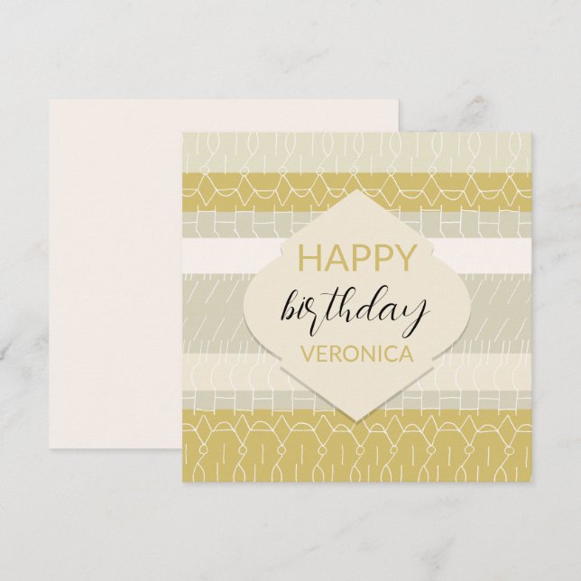 Native Mustard Blush Tones With Geometric Pattern Card (Front/Back)