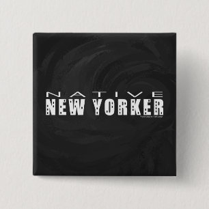 Native New Yorker black 15 Cm Square Badge