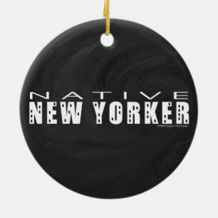 Native New Yorker black Ceramic Tree Decoration