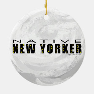Native New Yorker black Ceramic Tree Decoration