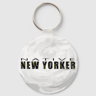 Native New Yorker black Key Ring