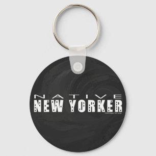 Native New Yorker black Key Ring