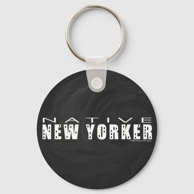 Native New Yorker black Key Ring (Front)