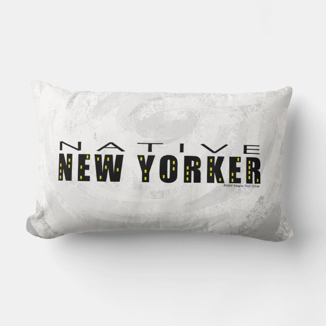 Native New Yorker black Lumbar Cushion (Front)