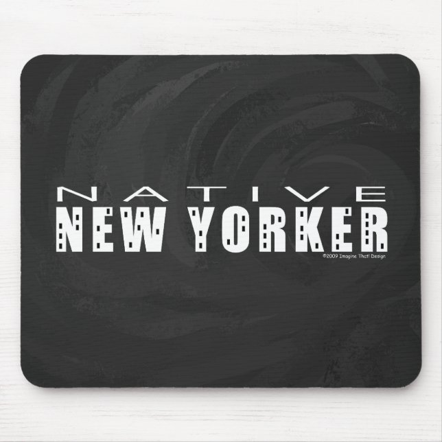 Native New Yorker black Mouse Mat (Front)