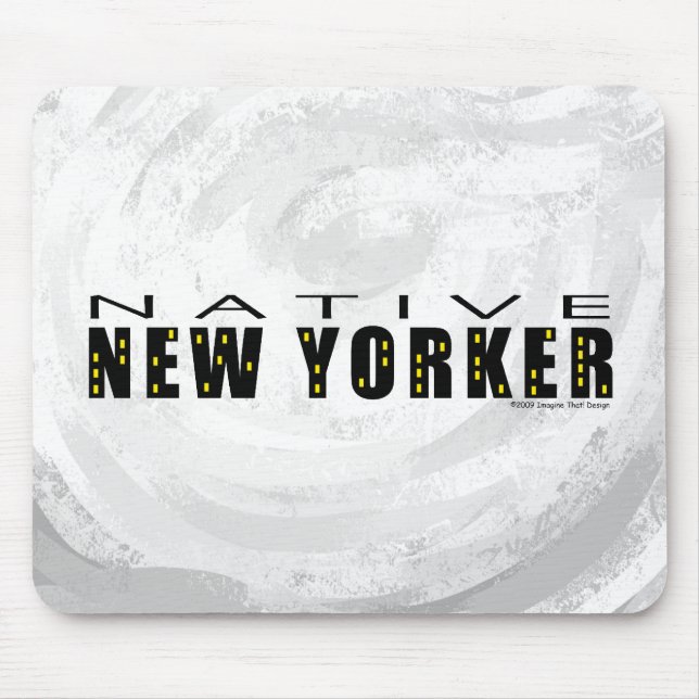 Native New Yorker black Mouse Mat (Front)