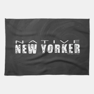 Native New Yorker black Tea Towel