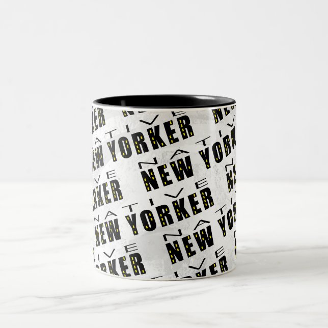 Native New Yorker Pattern Two-Tone Coffee Mug (Center)