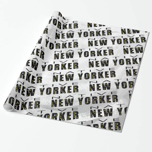 Native New Yorker Pattern Wrapping Paper (Unrolled)