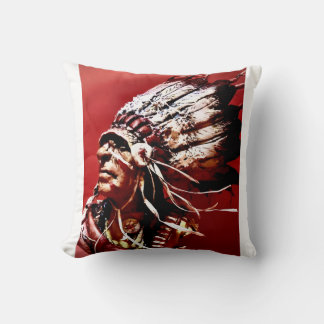 Native "Nez Perce Chief" original art  Cushion