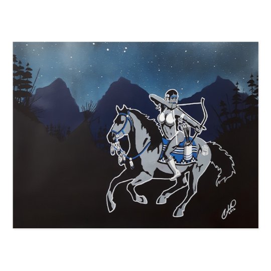 Native Pin Up Girl Postcard
