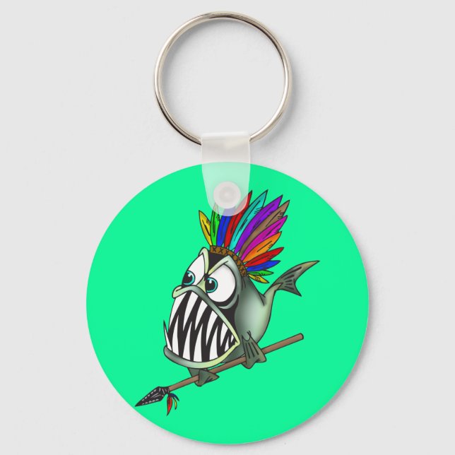 Native Piranha Key Ring (Front)