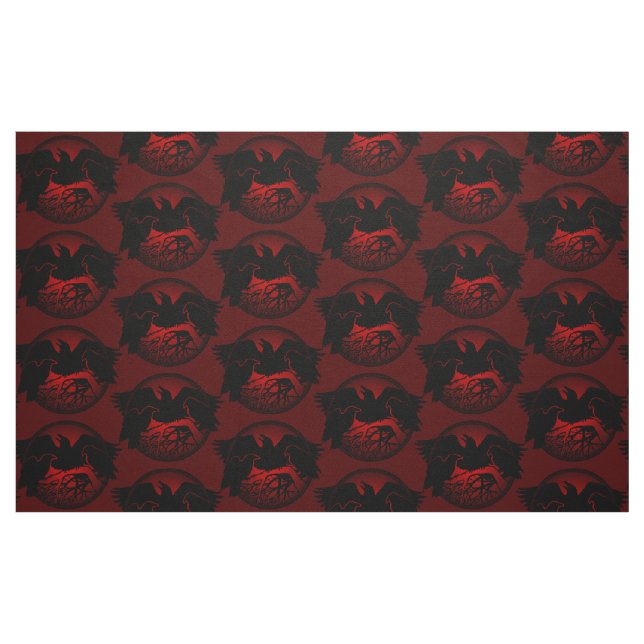 Native Raven Art Fabric Raven Crow Tribal Fabrics (Fat Quarter)